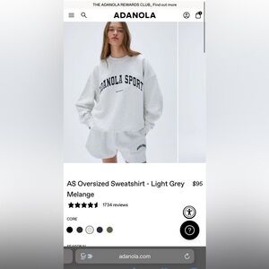 Adanola AS Oversized Sweatshirt - Light Grey Melange